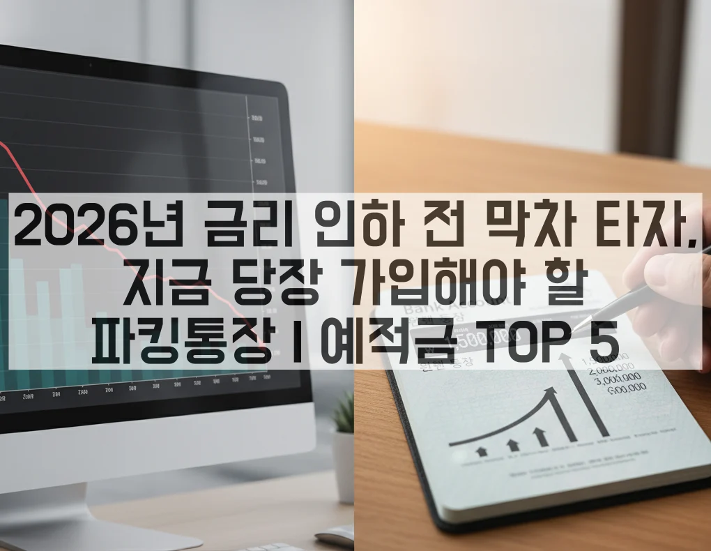 2026년 금리 인하 전 막차 타자, 지금 당장 가입해야 할 파킹통장 | 예적금 TOP 5